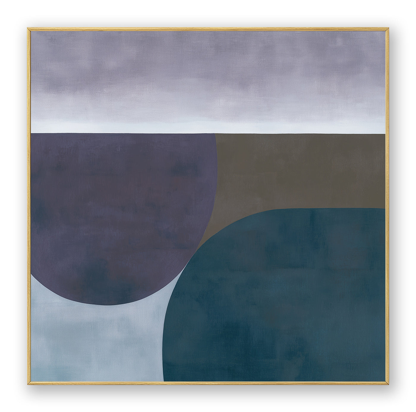 Abstract Blue Geometric Canvas Art