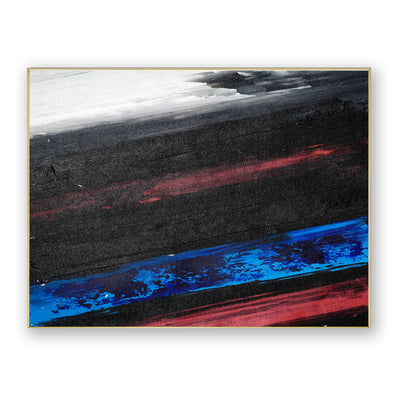 Abstract Black Blue Canvas Art