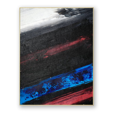 Abstract Black Blue Canvas Art