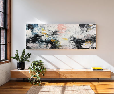 Abstract Black White Canvas Art