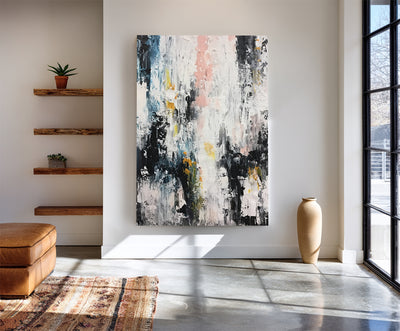 Abstract Black White Canvas Art