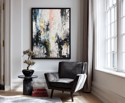 Abstract Black White Canvas Art