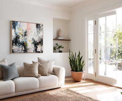Abstract Black White Canvas Art