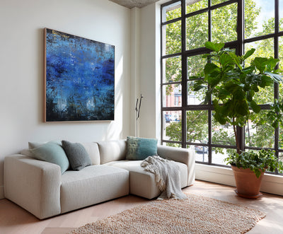 Abstract Blue Canvas Art