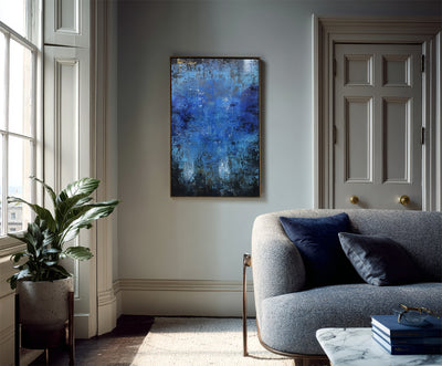 Abstract Blue Canvas Art