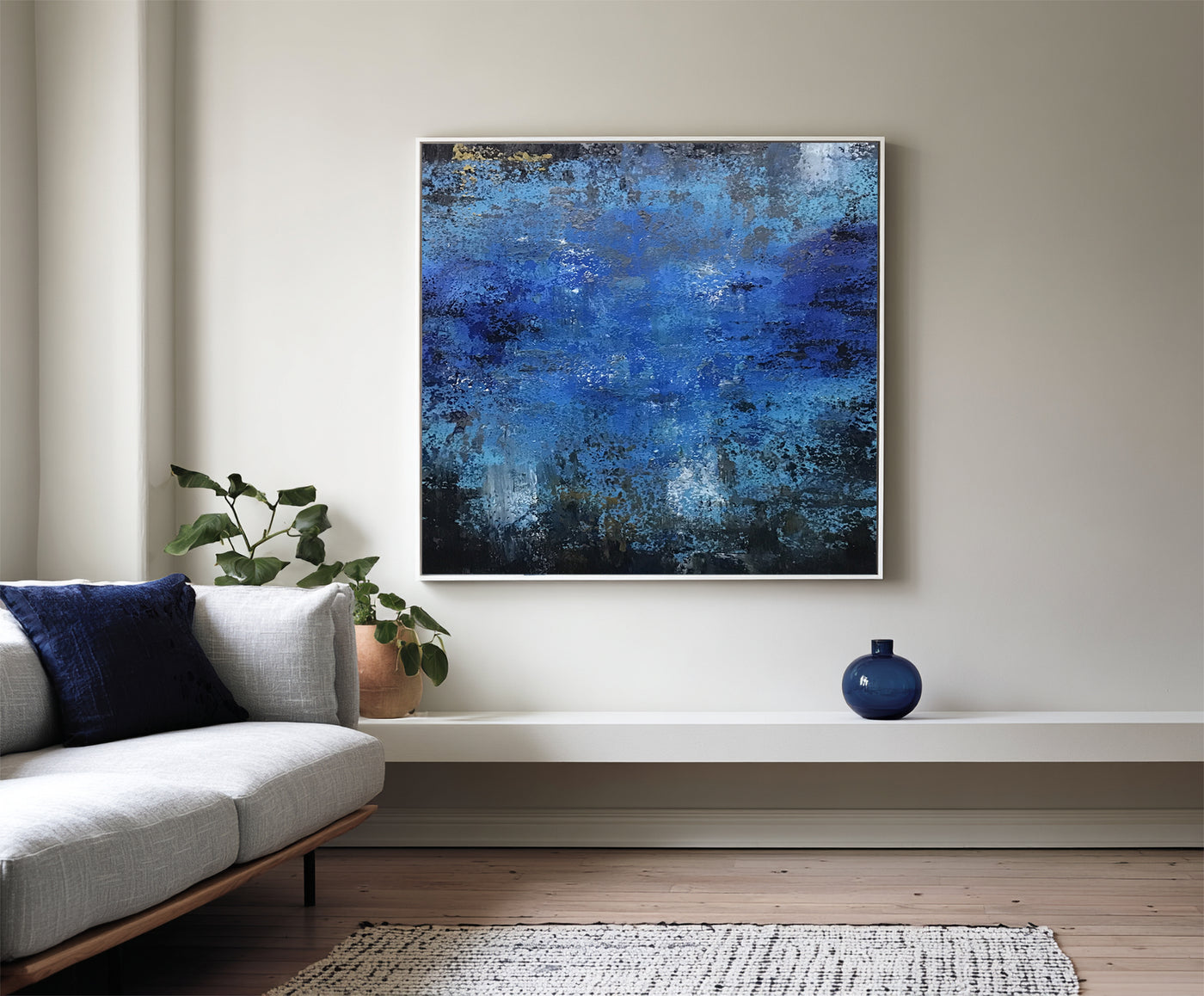 Abstract Blue Canvas Art