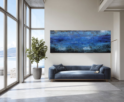 Abstract Blue Canvas Art