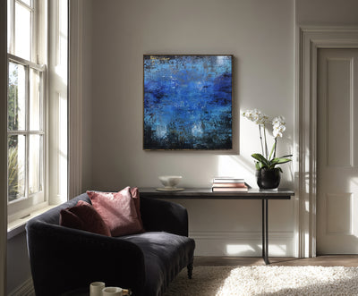 Abstract Blue Canvas Art