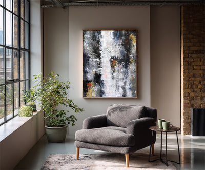 Abstract Black White Canvas Art