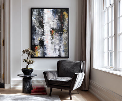 Abstract Black White Canvas Art