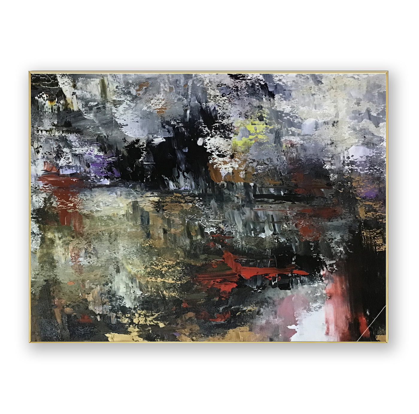 Abstract Black Red Canvas Art