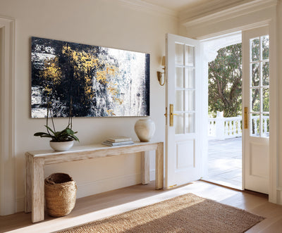 Abstract Black Gold Canvas Art