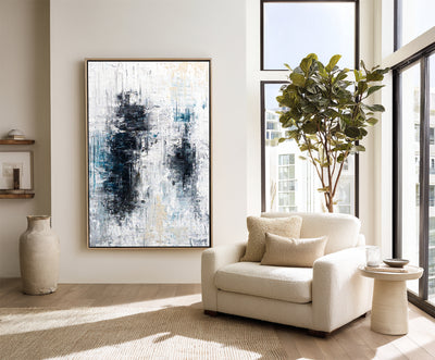 Abstract Black White Canvas Art
