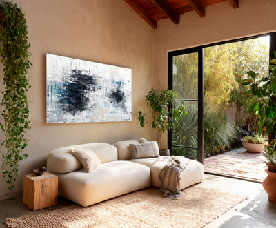 Abstract Black White Canvas Art