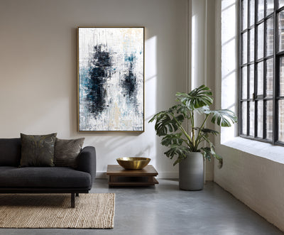 Abstract Black White Canvas Art