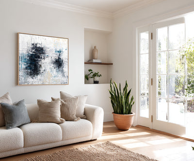 Abstract Black White Canvas Art