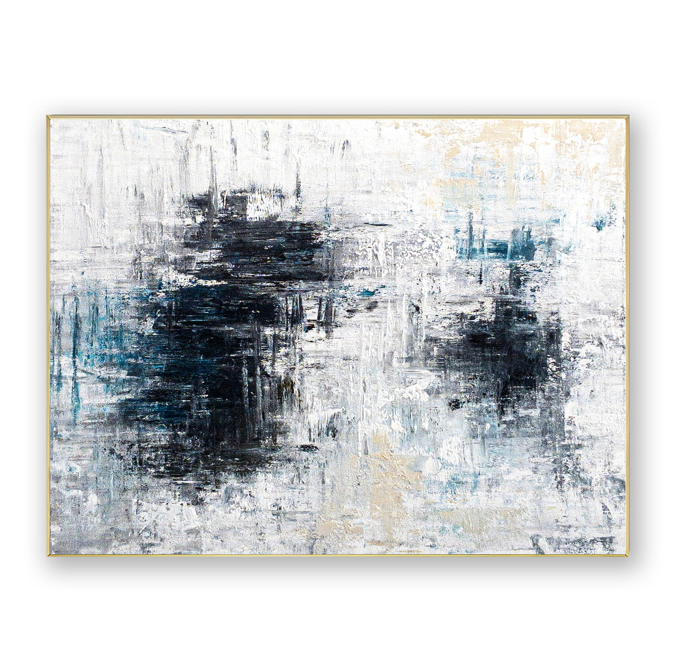 Abstract Black White Canvas Art