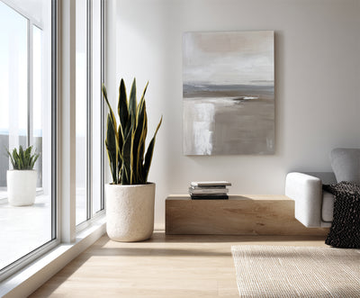 Abstract Beige Landscape Canvas Art