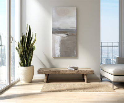 Abstract Beige Landscape Canvas Art