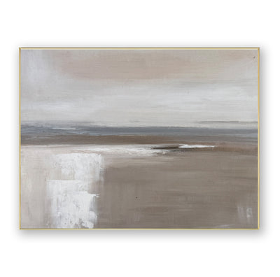 Abstract Beige Landscape Canvas Art