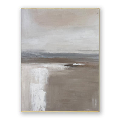Abstract Beige Landscape Canvas Art