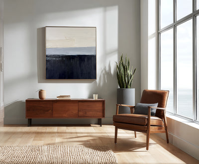 Abstract Black Beige Canvas Art