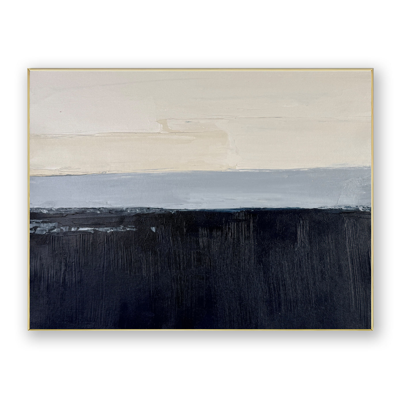 Abstract Black Beige Canvas Art