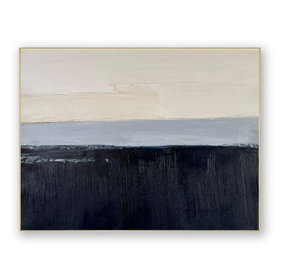 Abstract Black Beige Canvas Art
