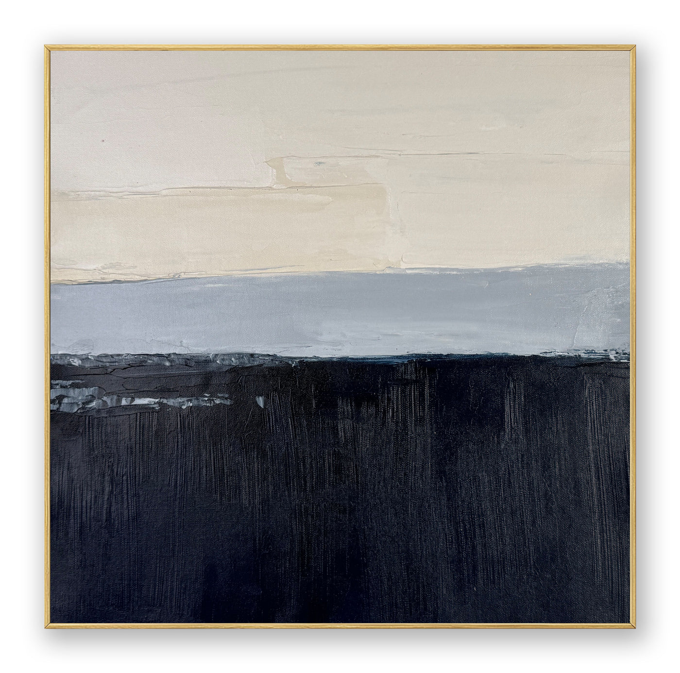 Abstract Black Beige Canvas Art