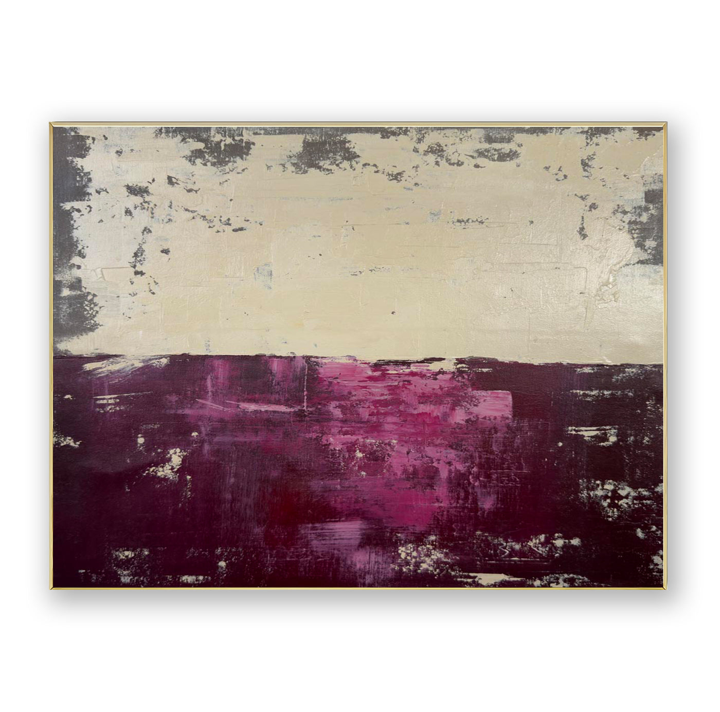 Abstract Beige Purple Canvas Art