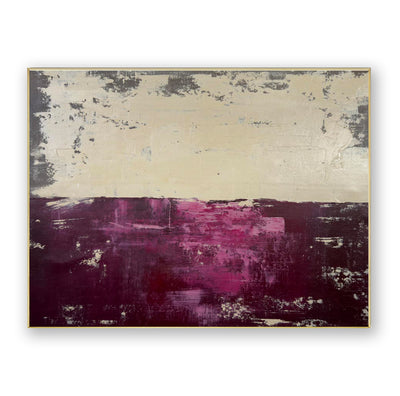 Abstract Beige Purple Canvas Art
