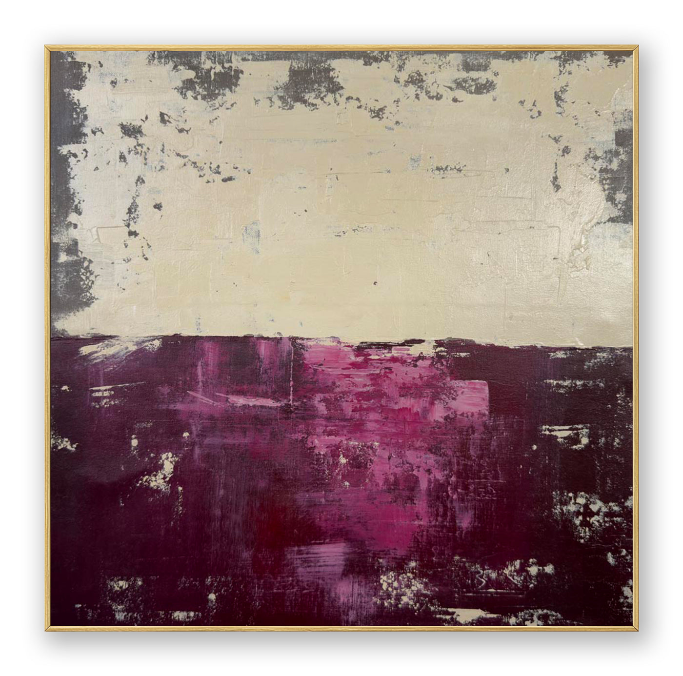 Abstract Beige Purple Canvas Art