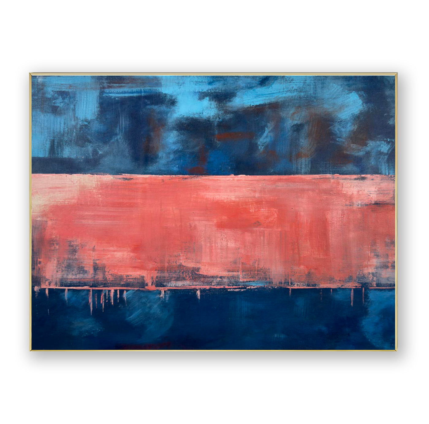 Abstract Blue Coral Canvas Art