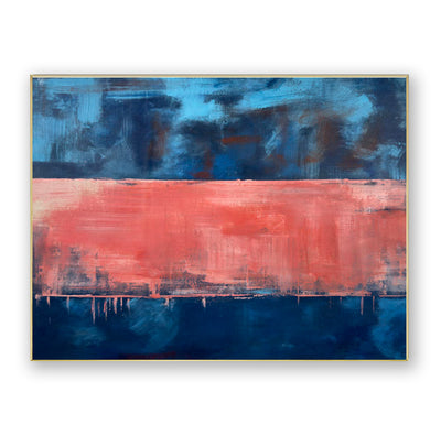 Abstract Blue Coral Canvas Art