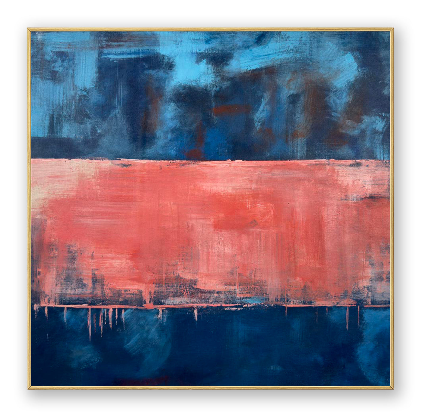 Abstract Blue Coral Canvas Art