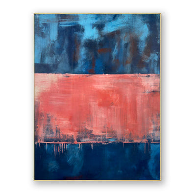 Abstract Blue Coral Canvas Art