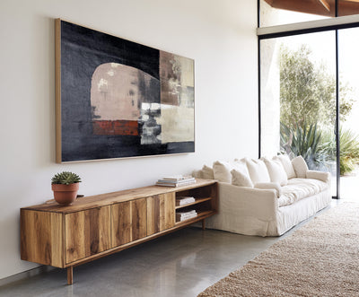 Abstract Beige Black Canvas Art