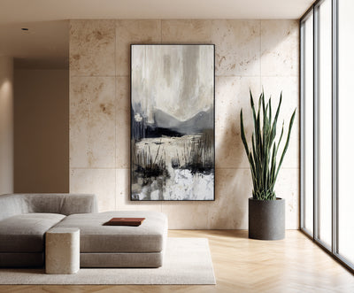 Abstract Beige Landscape Canvas Art