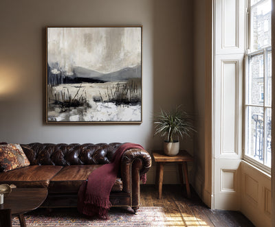 Abstract Beige Landscape Canvas Art