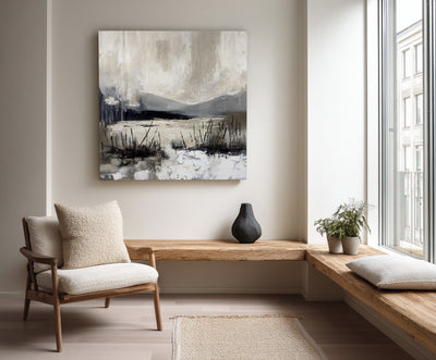 Abstract Beige Landscape Canvas Art