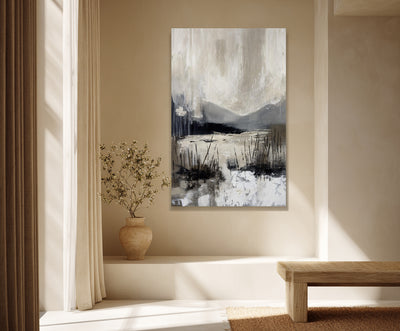 Abstract Beige Landscape Canvas Art