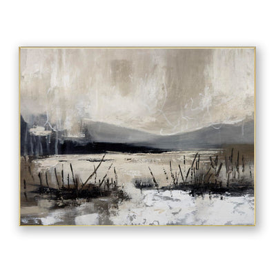 Abstract Beige Landscape Canvas Art