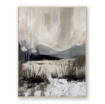 Abstract Beige Landscape Canvas Art