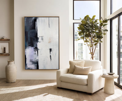 Abstract Black White Canvas Art