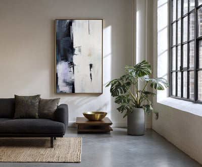 Abstract Black White Canvas Art
