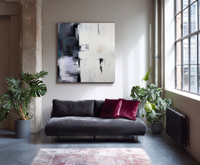 Abstract Black White Canvas Art