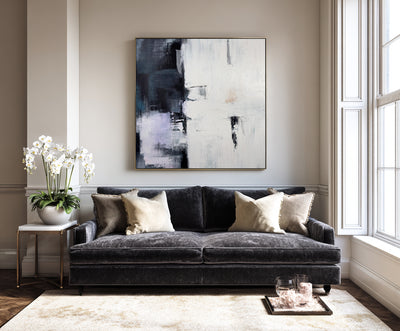 Abstract Black White Canvas Art