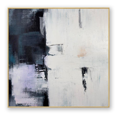 Abstract Black White Canvas Art