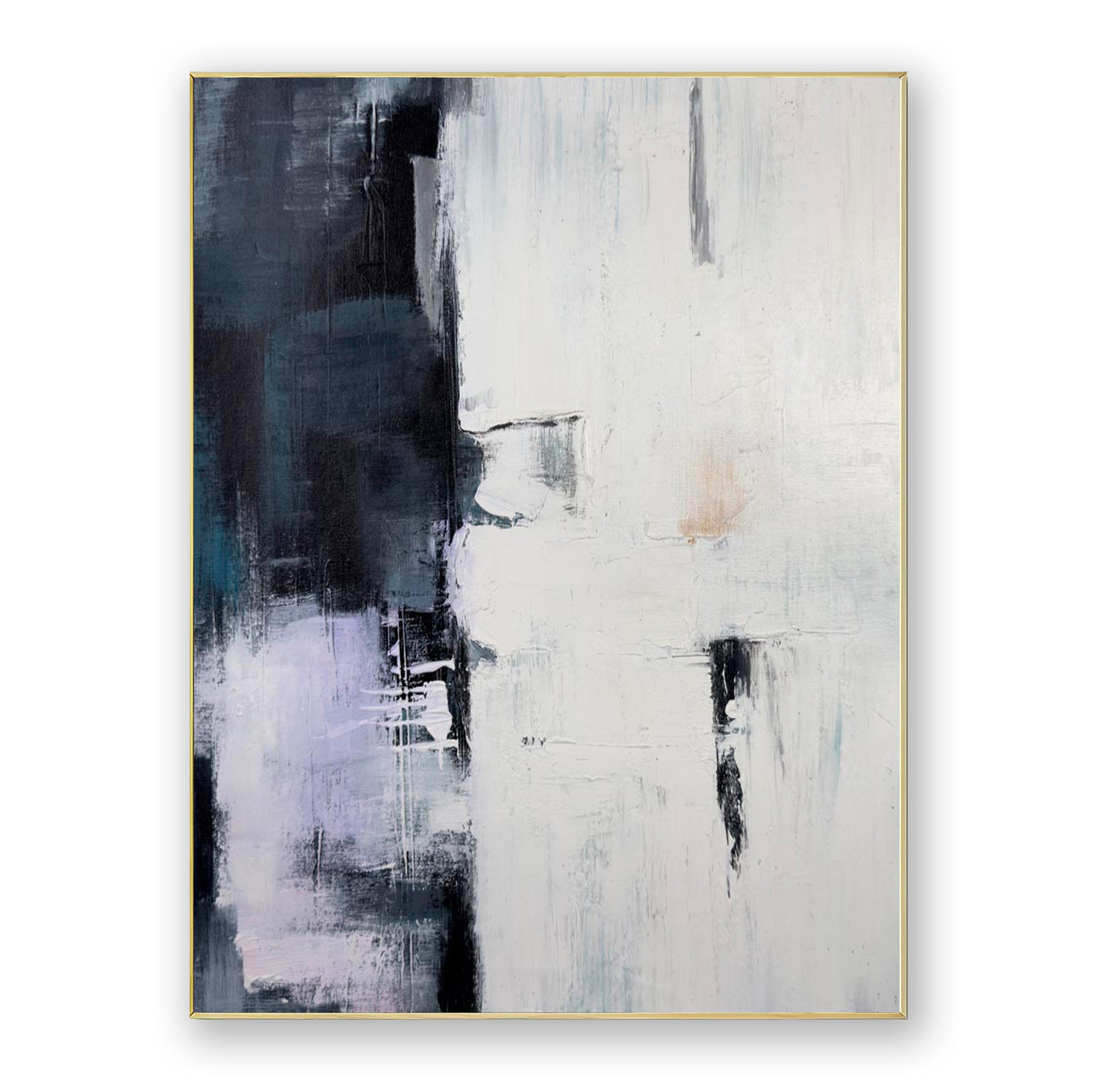 Abstract Black White Canvas Art
