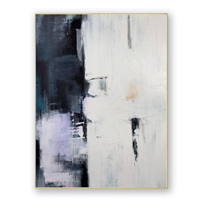 Abstract Black White Canvas Art